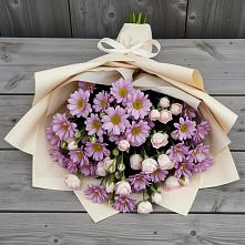 Букет цветов из:  Розы и Хризантемы в Розовке
